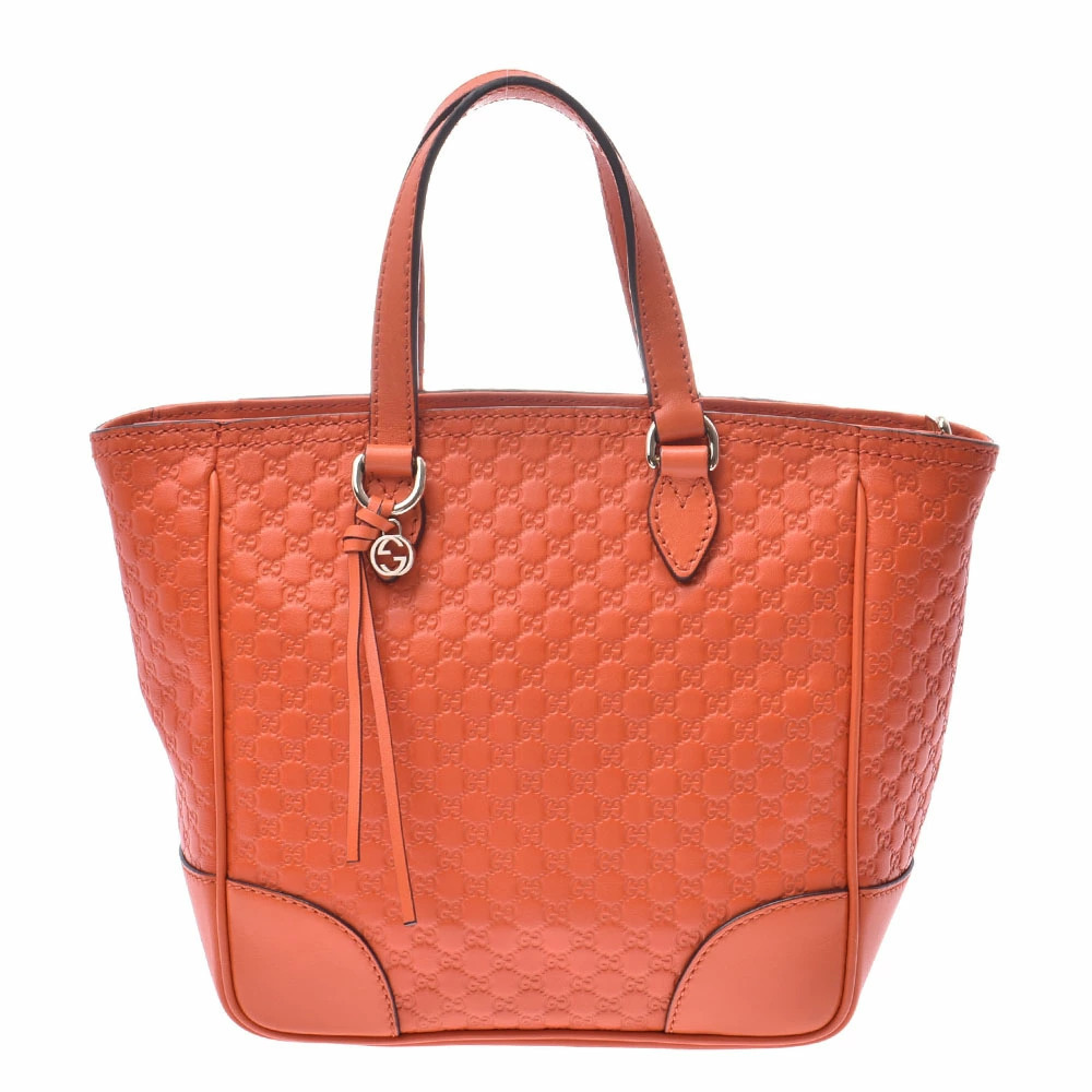 GUCCI guccissima Bag Orange Leather Handbag